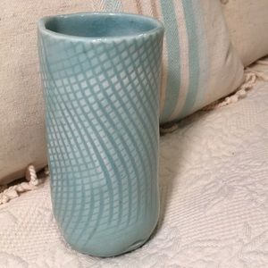 Handmade pottery ceramic vase signed by the artist